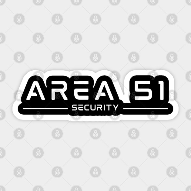 Area 51 Security - UFO Aliens Sticker by Paranormalshirts